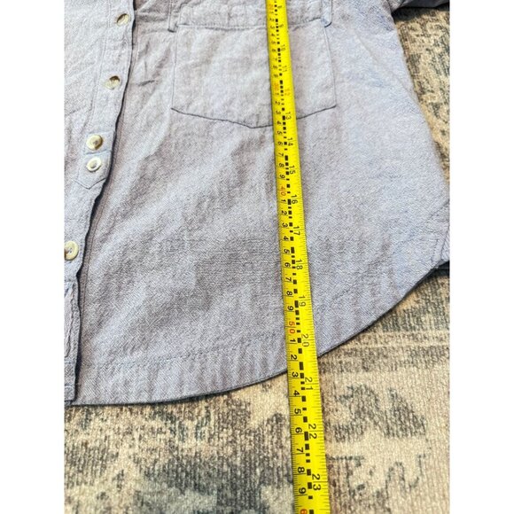 We The Free Women's Relaxed Button Up Collared Shirt Small Periwinkle Boho - Picture 7 of 9
